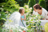 Tuin sproeien met regenwater