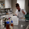 Het mengen in het laboratorium bij Hooghoudt