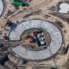 Bovenaanzicht regenwatertanks Ecodorp Boekel