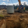 Mobiele kraan met regenwatertank