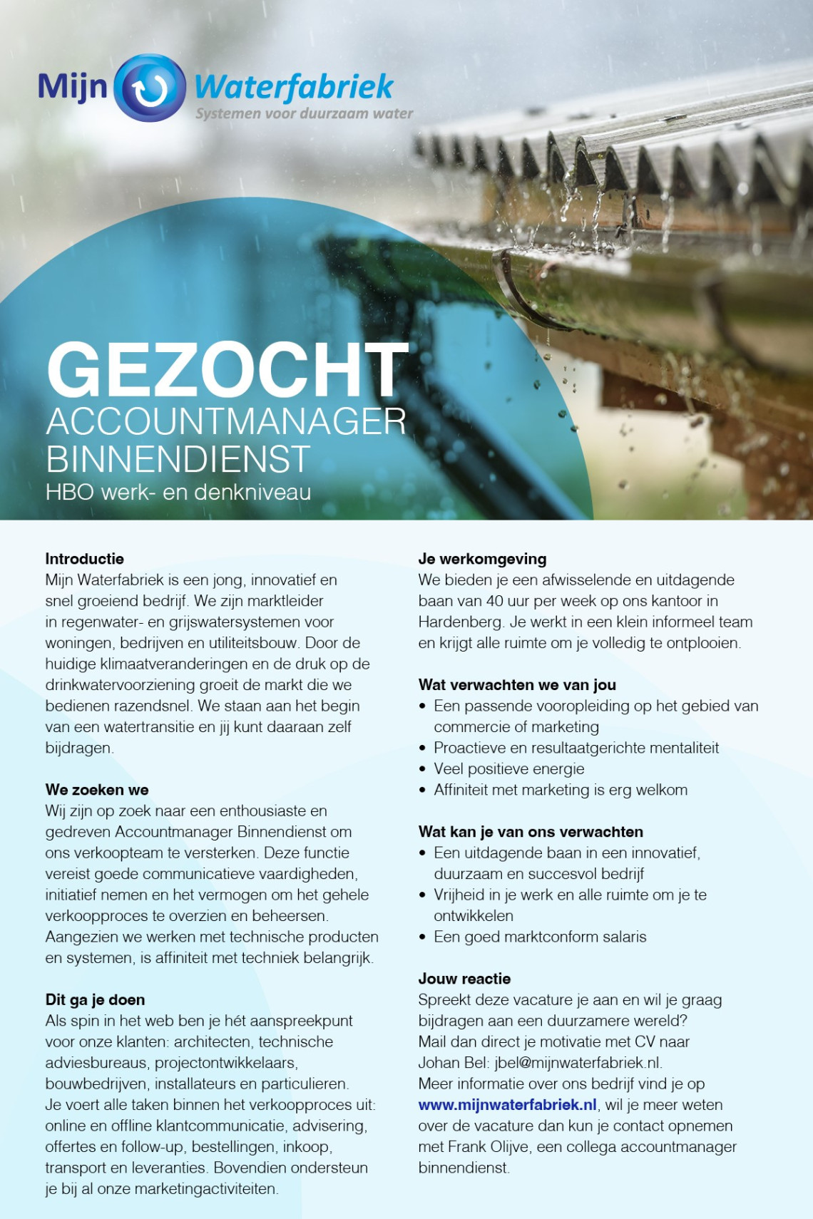 Vacature Accountmanager binnendienst