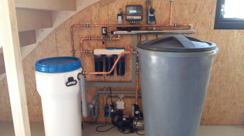 Regenwatersysteem off grid woning in Hardenberg