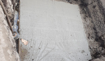 Betonnen vloer voor regenwaterput