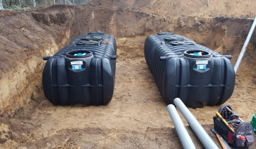 Kunststof regenwatertanks 10.000 liter met ingebouwd filter