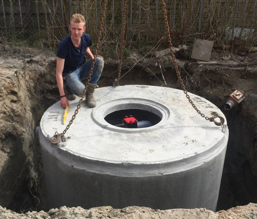 Betonnen regenwatertank 6m3