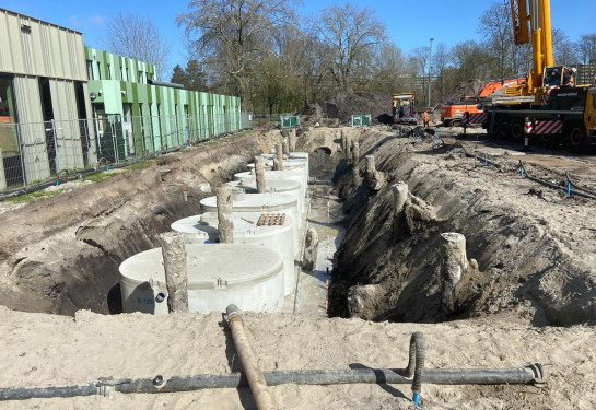 Regenwatertanks sporthallen Amsterdam