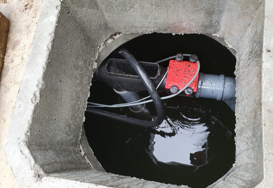 Ingebouwd filter in de regenwaterput