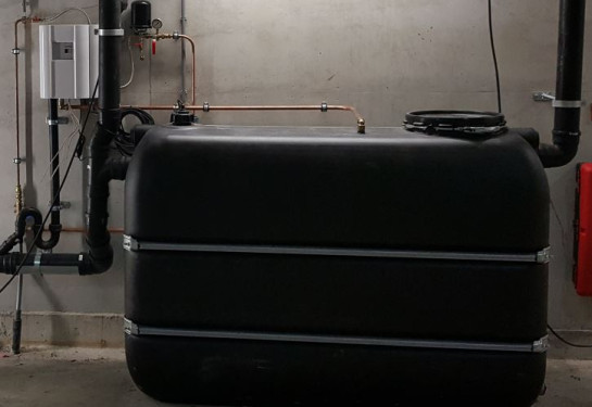 Regenwatersysteem ondergrondse fietsenstalling