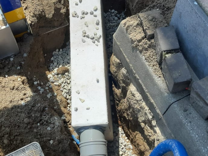 Permapack infiltratiekrat bij waterzuil NS