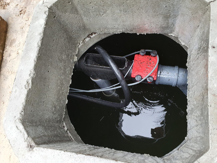 Ingebouwd filter in de regenwaterput