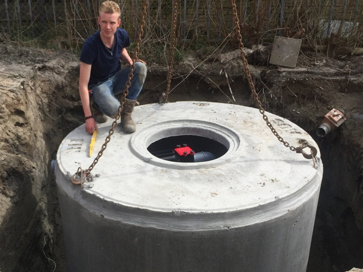 Betonnen regenwatertank 6m3
