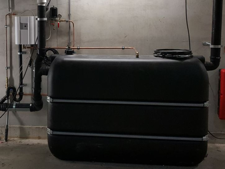 Regenwatersysteem ondergrondse fietsenstalling